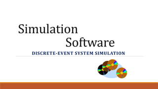Simulation
Software
DISCRETE-EVENT SYSTEM SIMULATION
 