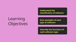 soft ware classification for various software products | PPTX
