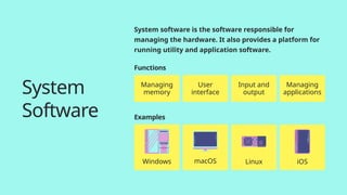 soft ware classification for various software products | PPTX