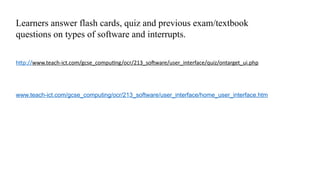 IGCSE Computer Science Lesson Notes on Software | PPTX