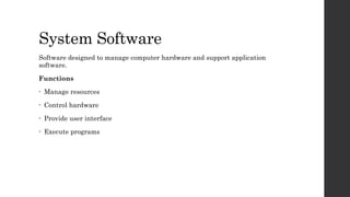 Comprehensive Overview of Software: Types, Functions, and Applications ...