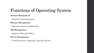 Software Management Control Main Function Comprehensive Overview of Software: Types, Functions, and Applications ...