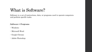 Comprehensive Overview of Software: Types, Functions, and Applications ...