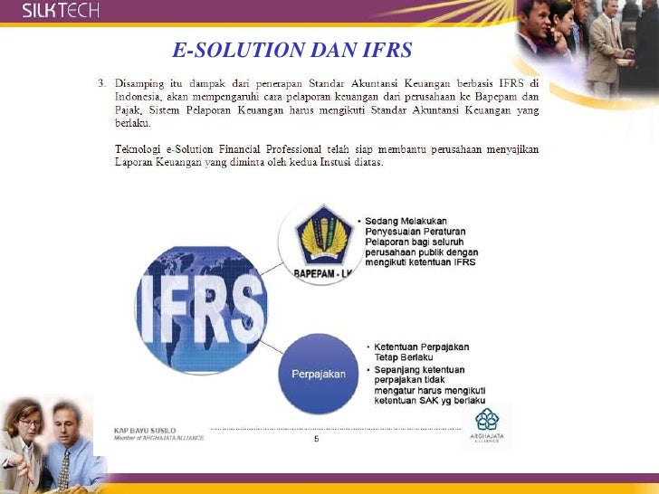 Software Akuntansi eSolution, IFRS, Sertif. Internasional
