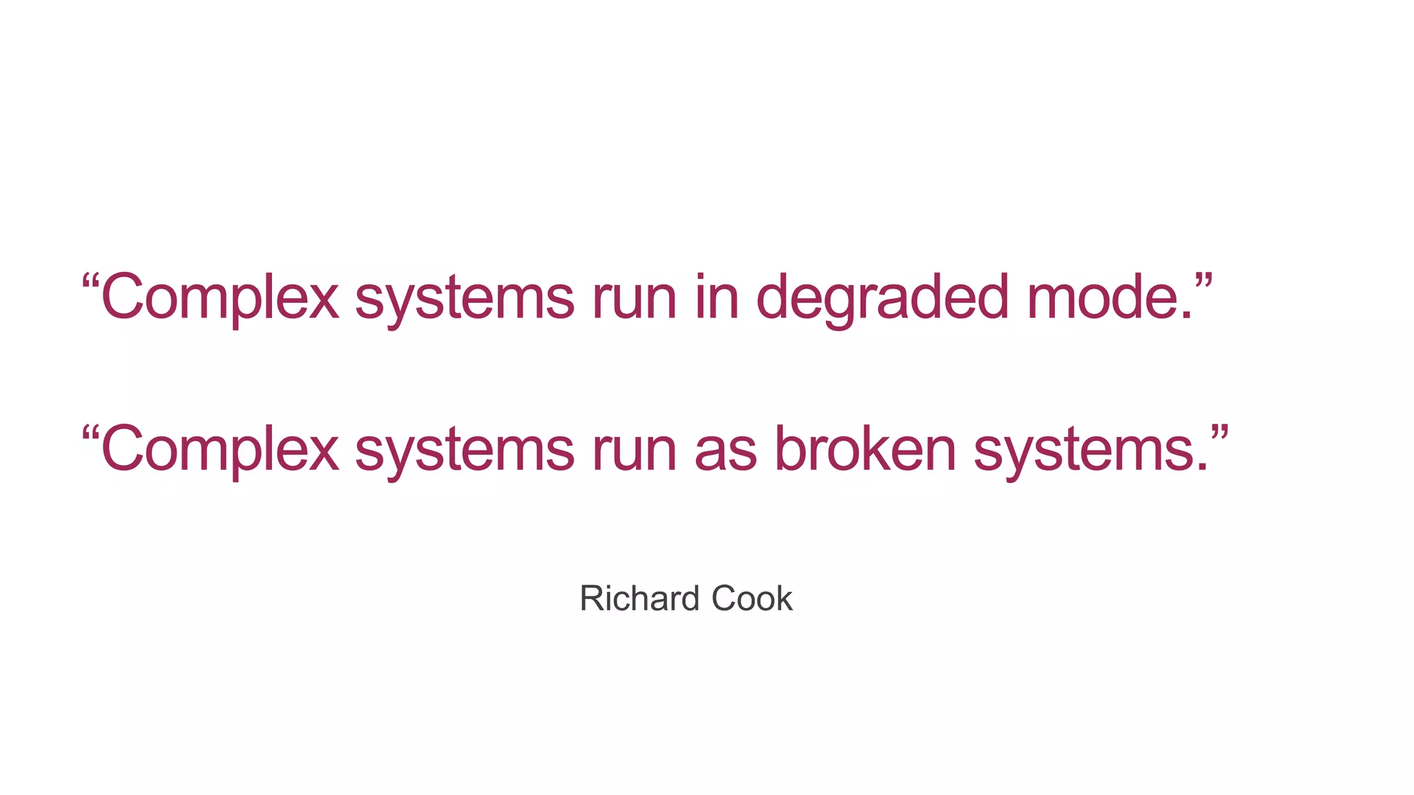 Software Systems are Complex Systems 