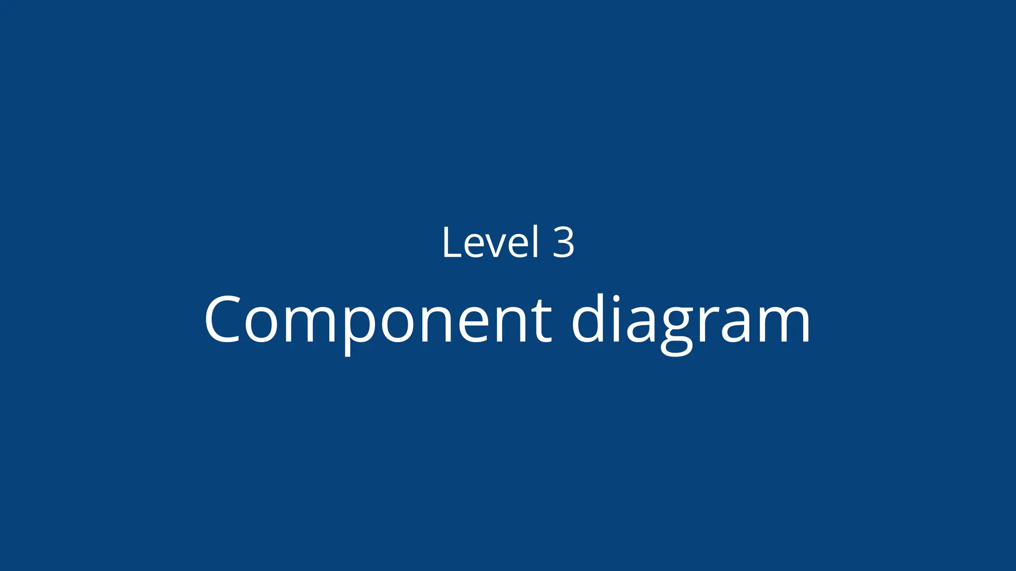 Level 3
Component diagram
 
