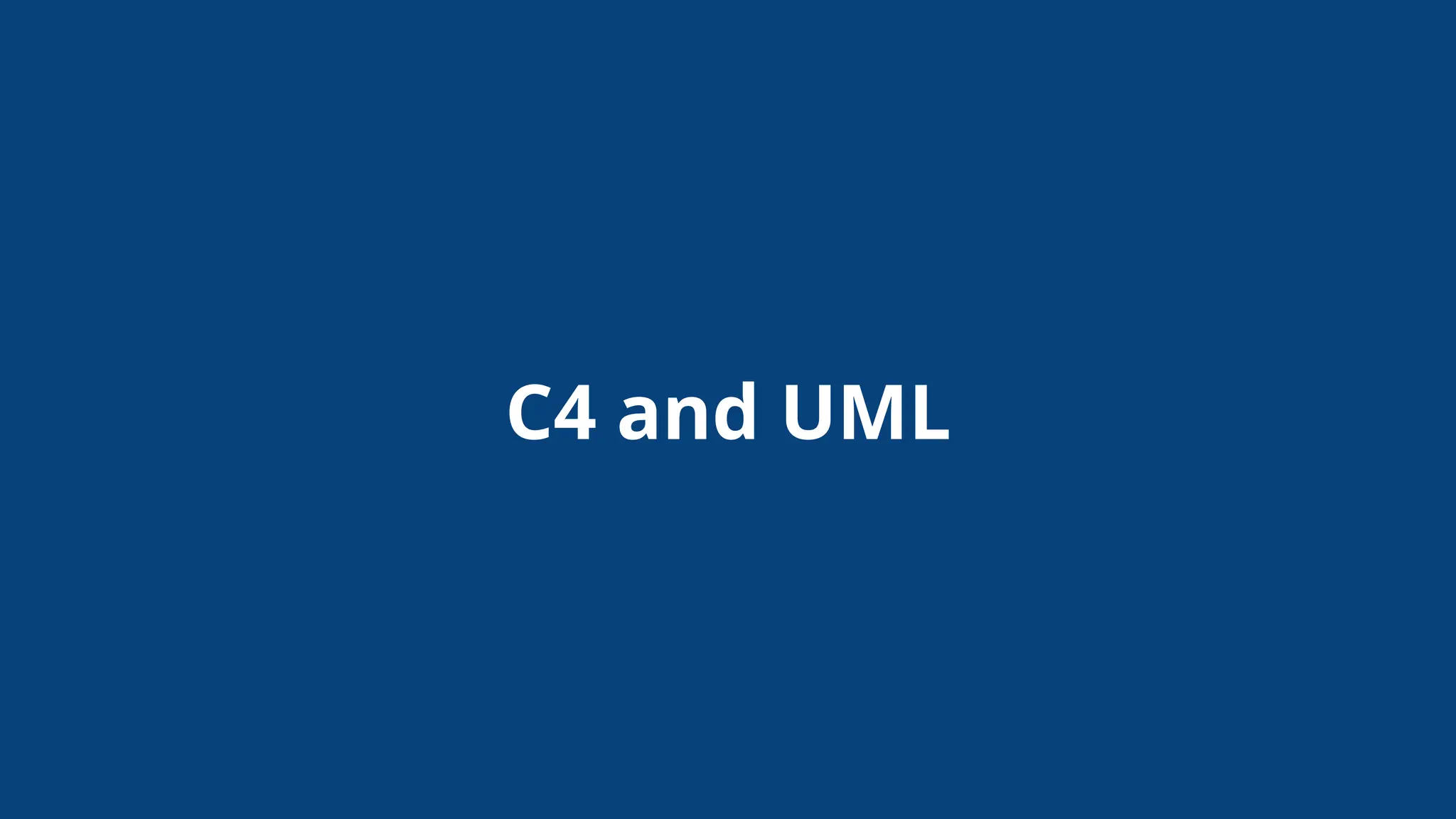 C4 and UML
 