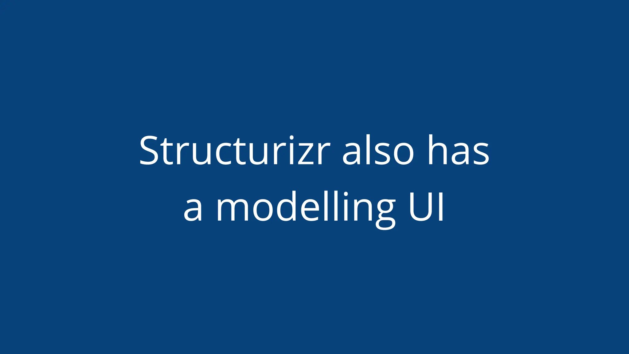 Structurizr also has
a modelling UI
 