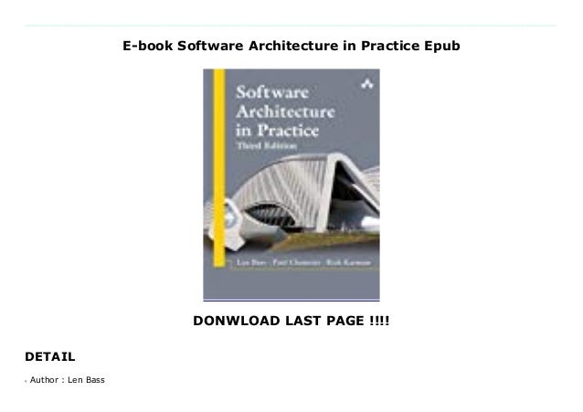 E-book Software Architecture in Practice Epub