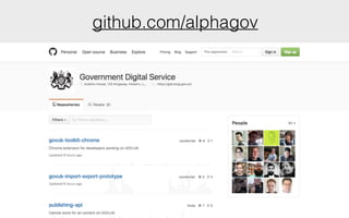 github.com/alphagov
 