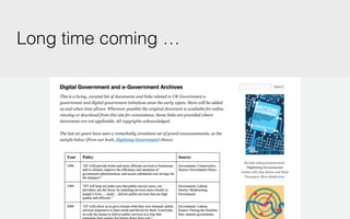 Long time coming …
 