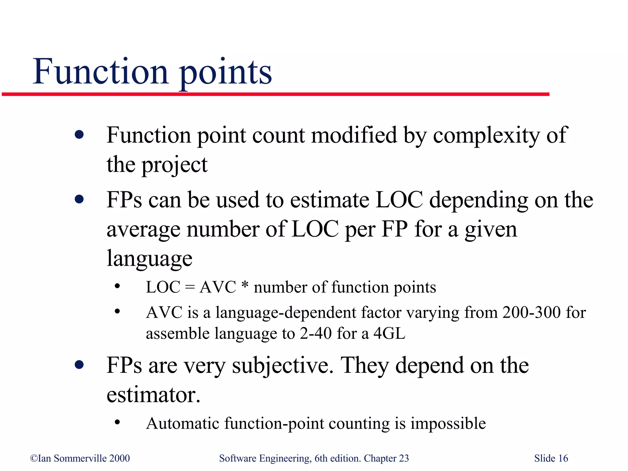 Software Cost Estimation in Software Engineering SE23 | PPT