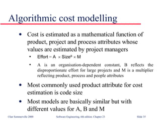 Software Cost Estimation in Software Engineering SE23 | PPT