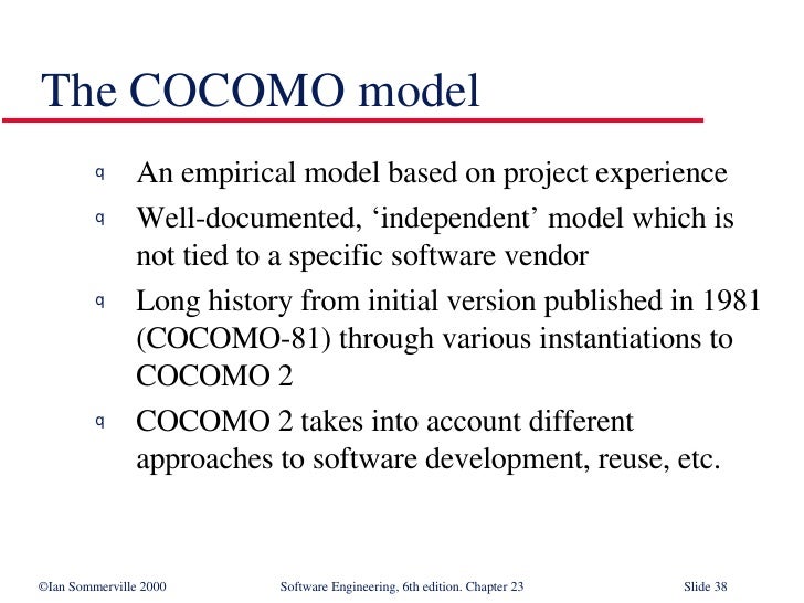 Cocomo model in software engineering ppt Cocomo model in software engineering ppt