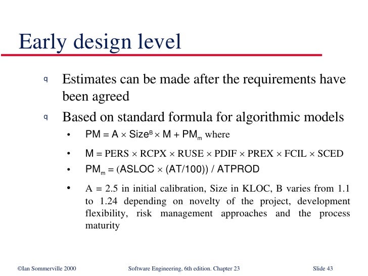 Software Cost Estimation in Software Engineering SE23