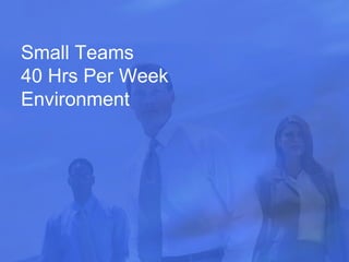 Small Teams 40 Hrs Per Week Environment 