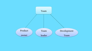 Team
Product
owner
Team
leader
Development
Team
 