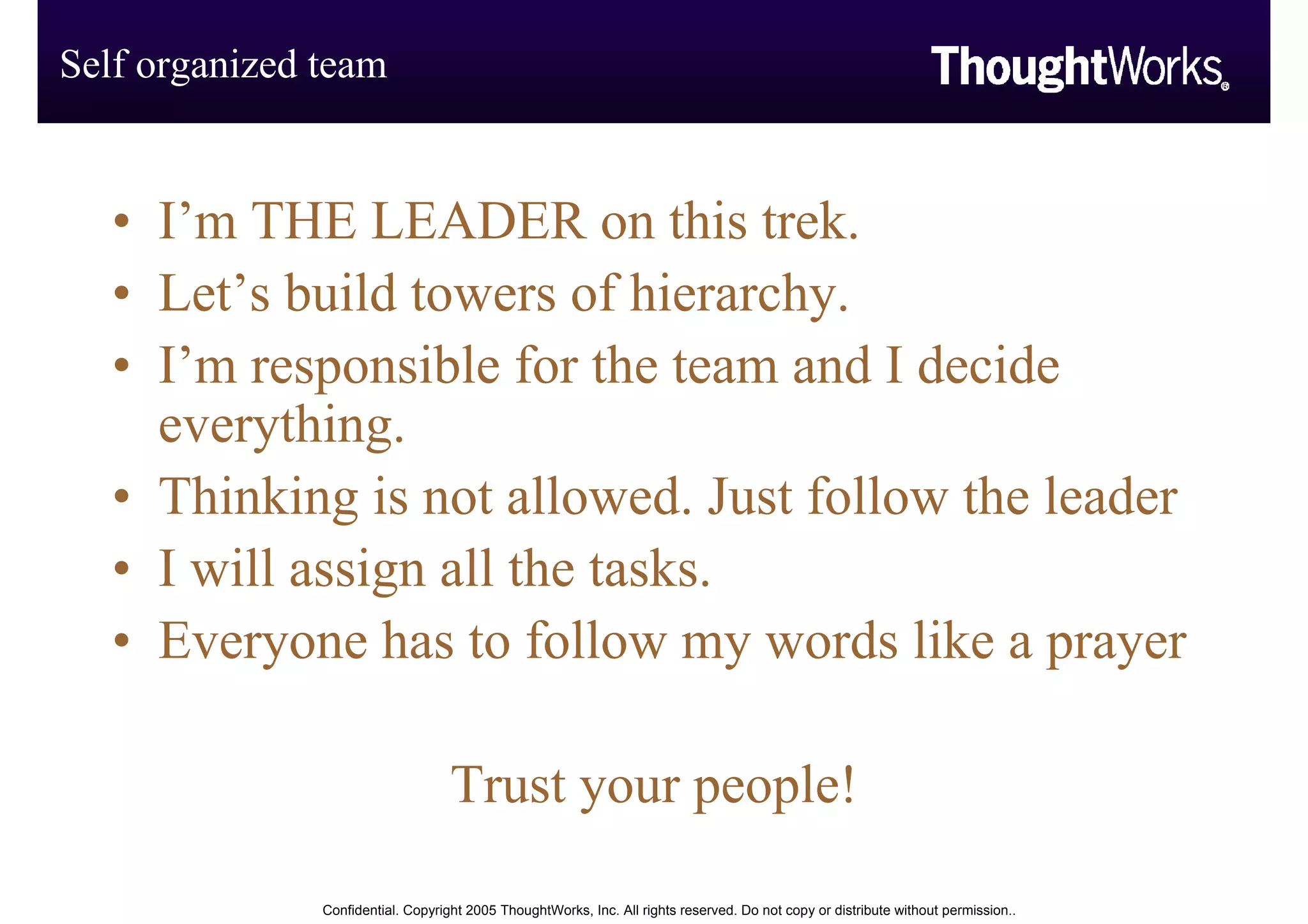 Software Development The Trekkers Way