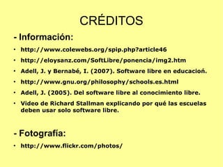 El Software libre en educación