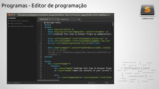 Programas - Editor de programação
 