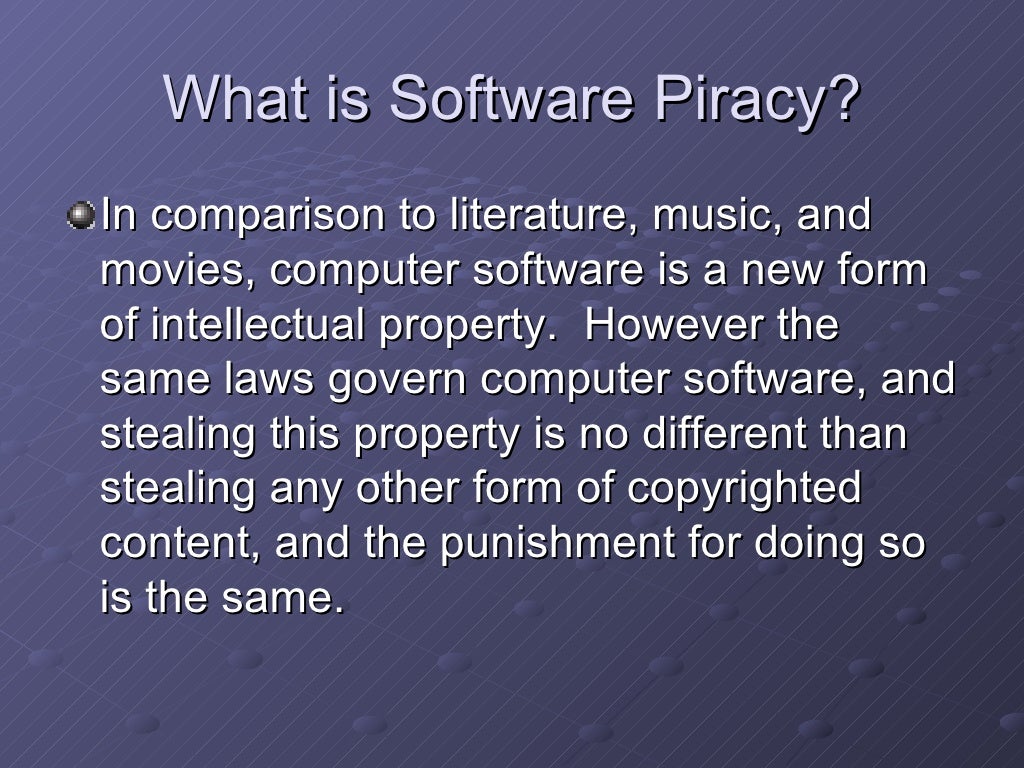 Software Piracy Powerpoint