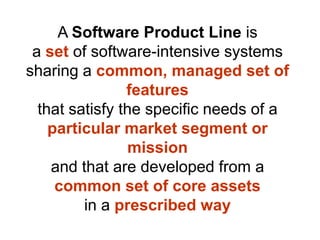 Software Product Lines
