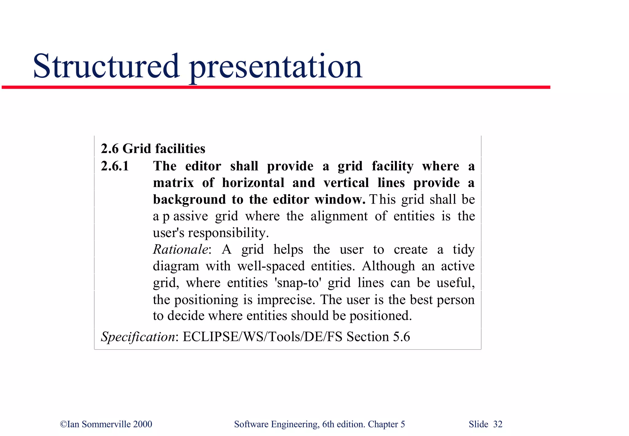 Structured presentation 