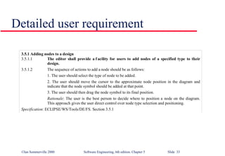 Detailed user requirement 