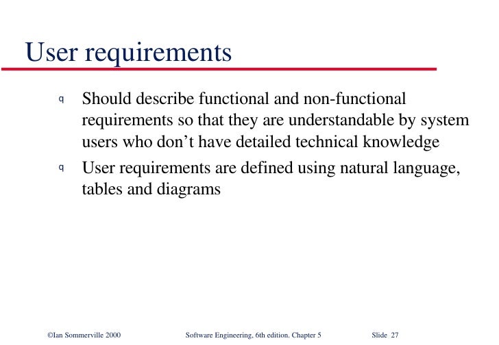 Software Requirements in Software Engineering SE5