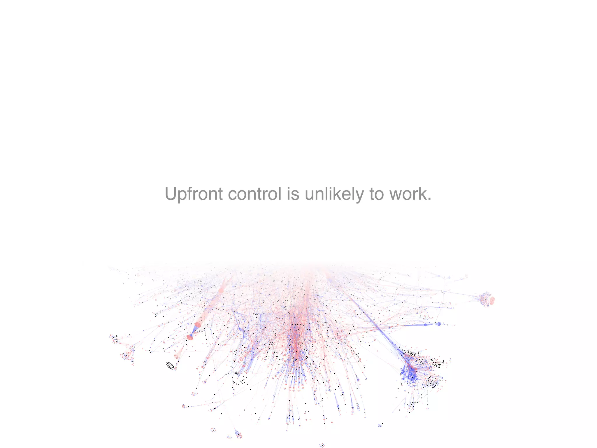 Upfront control is unlikely to work.
 