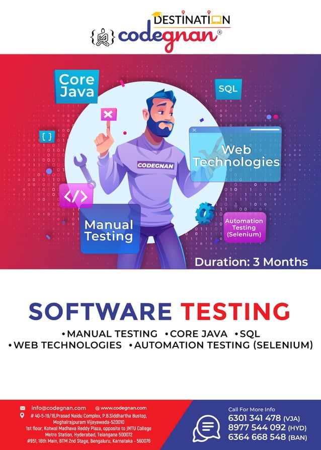 Codegnan- Best Software Testing training in Hyderabad (course syllabus ...