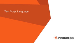 © 2015 Progress Software Corporation. All rights reserved.19
Test Script Language
 