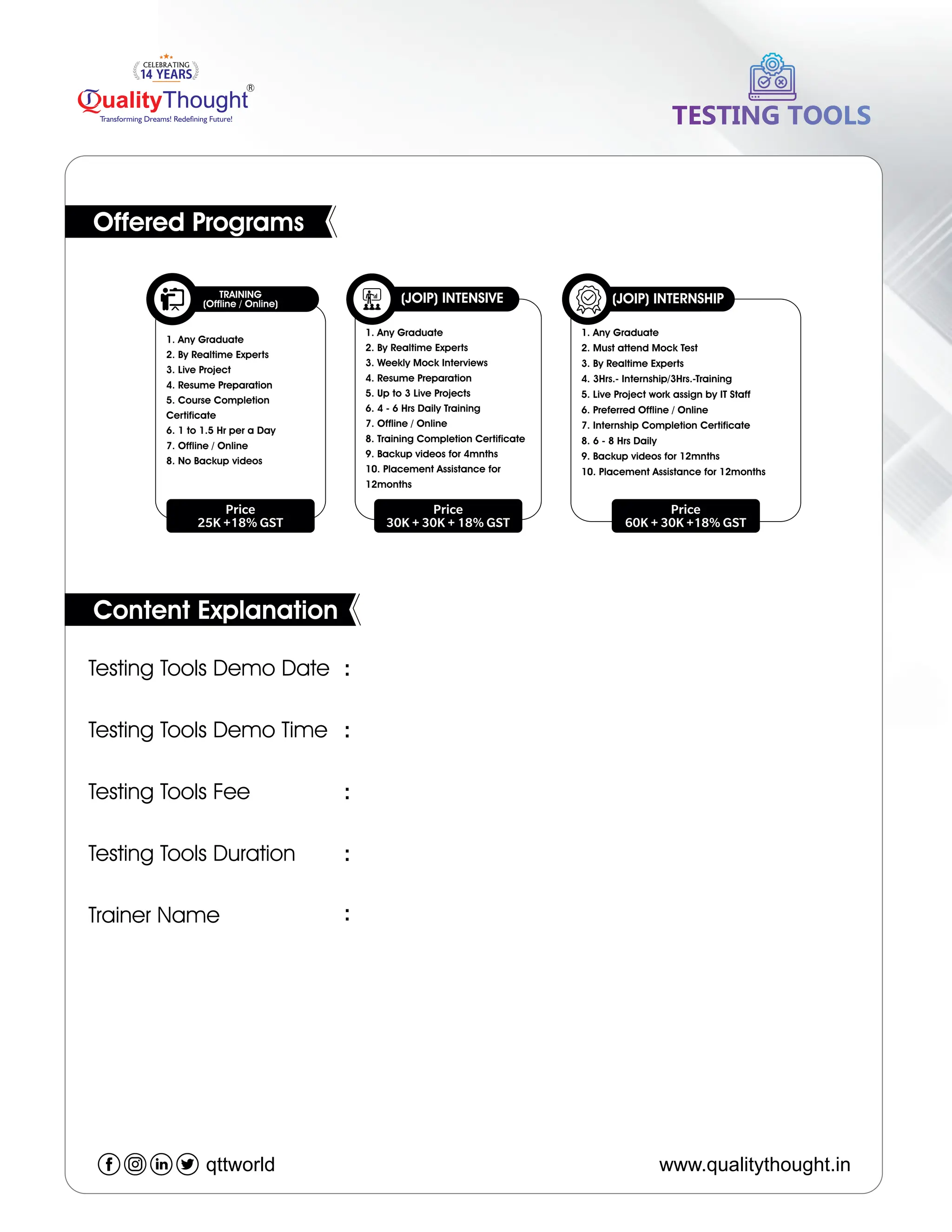 Testing Tools Training Institute In Hyderabad | PDF