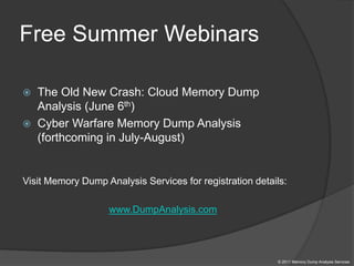 Software Trace and Memory Dump Analysis: Patterns, Tools, Processes and ...