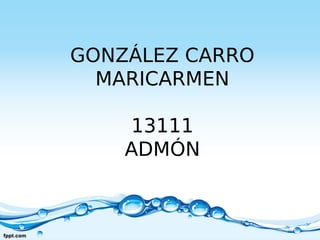 GONZÁLEZ CARRO
MARICARMEN
13111
ADMÓN

 
