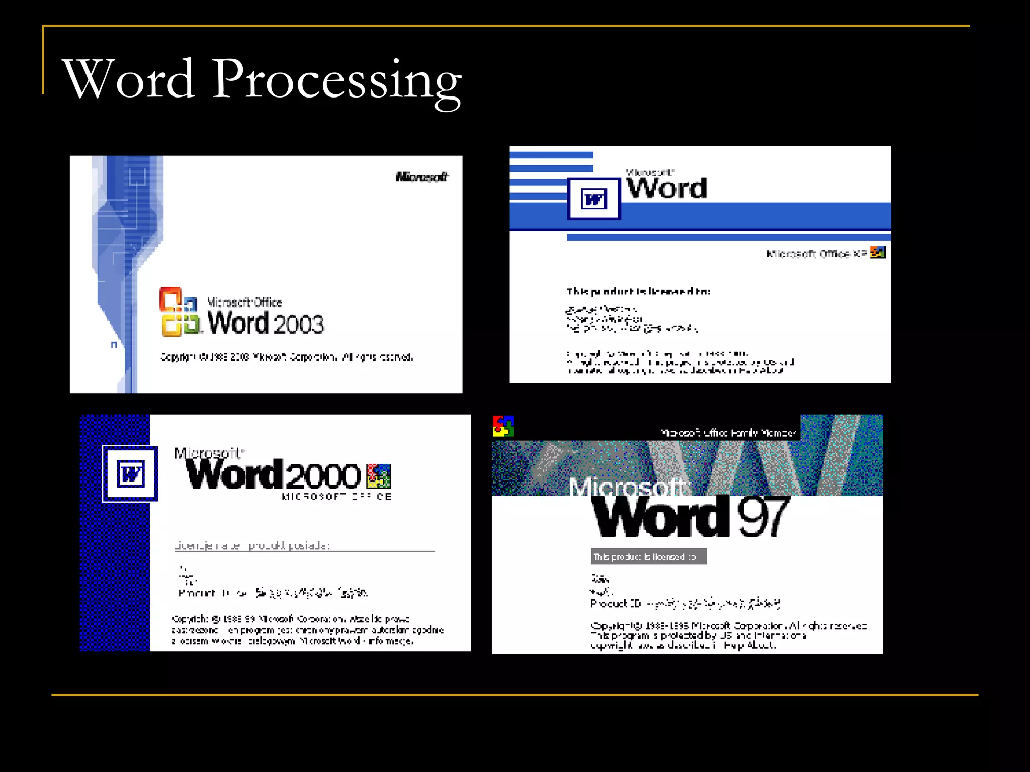 Word Processing 
