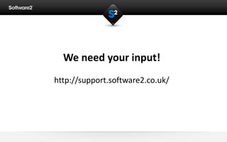 Software2 user day, roadmap, application virtualization | PPT