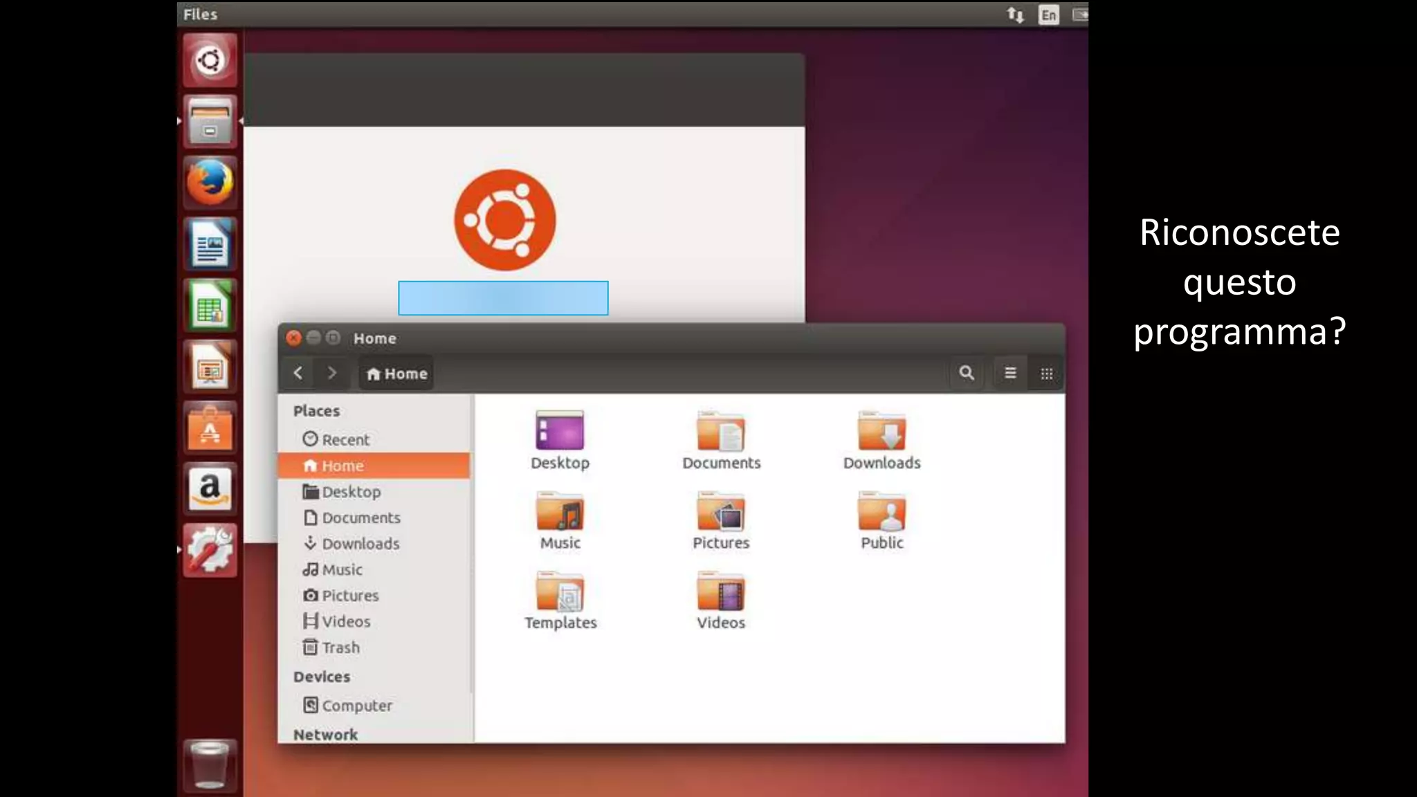 Riconoscete
questo
programma?
 