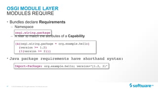 Software AG Application Modularity - OSGi and JPMS (Jigsaw) | PDF