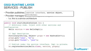 Software AG Application Modularity - OSGi and JPMS (Jigsaw) | PDF