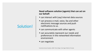 Software Agents & Their Taxonomy | Ecommerce BBA Handout | PDF