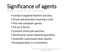 Software Agents & Their Taxonomy | Ecommerce BBA Handout | PDF