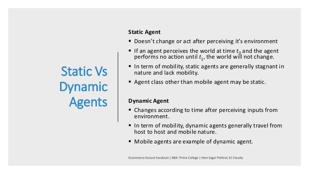 Software Agents Their Taxonomy Ecommerce a Handout