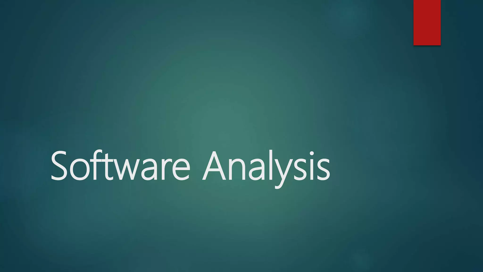 Software Analysis