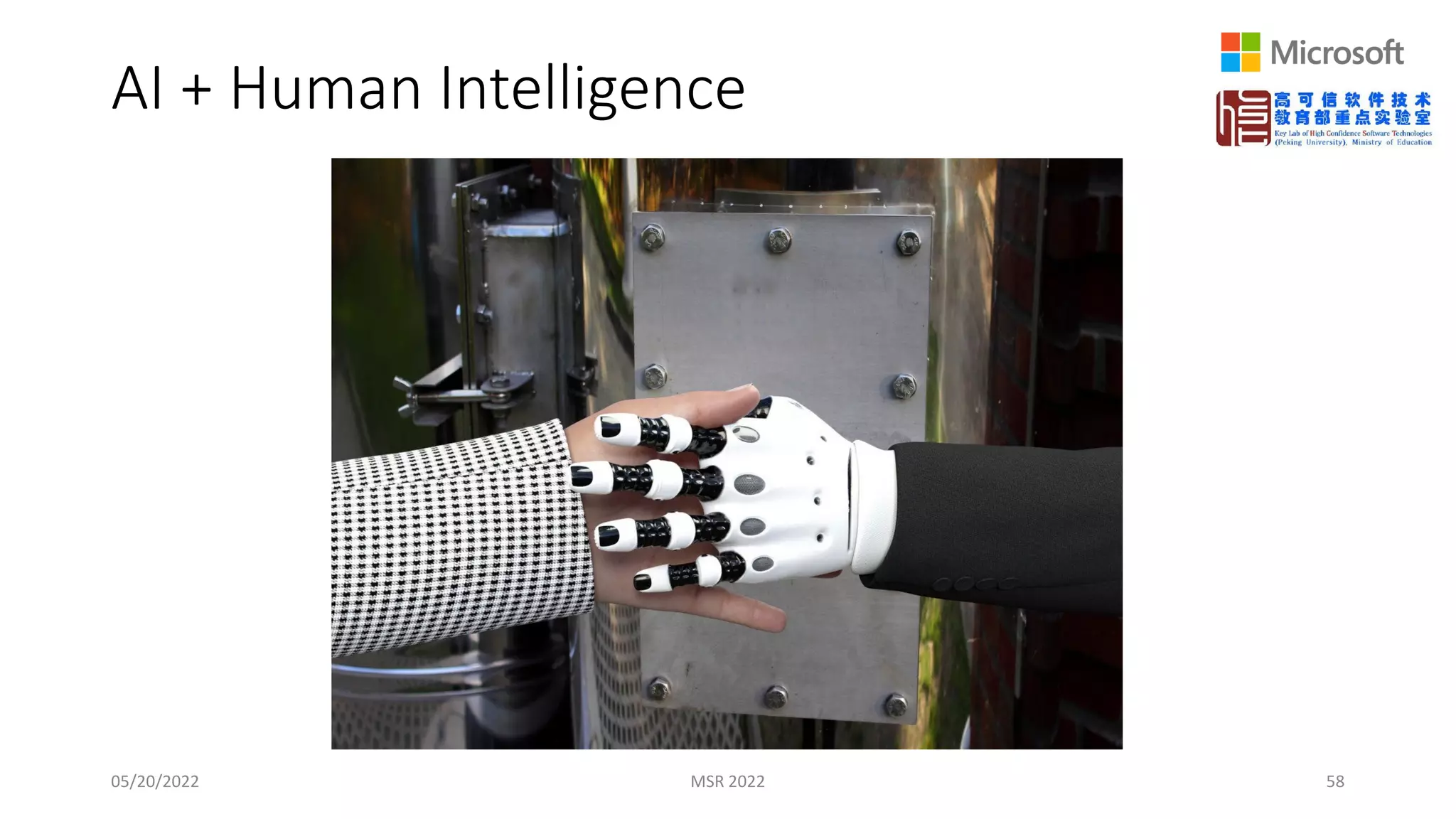 AI + Human Intelligence
05/20/2022 MSR 2022 58
 