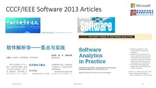 CCCF/IEEE Software 2013 Articles
05/20/2022 MSR 2022 23
 