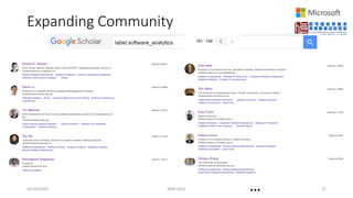 Expanding Community
05/20/2022 MSR 2022 27
...
 