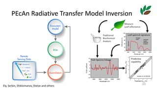 PEcAn	Radiative	Transfer	Model	Inversion
23
Ely,	Serbin,	Shiklomanov,	Dietze	and	others		
 