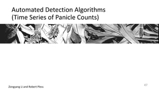Automated	Detection	Algorithms		
(Time	Series	of	Panicle	Counts)
Zongyang	Li	and	Robert	Pless
47
 