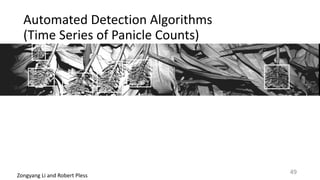 Automated	Detection	Algorithms		
(Time	Series	of	Panicle	Counts)
Zongyang	Li	and	Robert	Pless
49
 